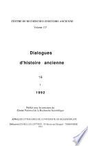 Dialogues d'histoire ancienne