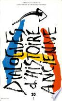 Dialogues d'histoire ancienne