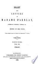 Diary and Letters of Madame D'Arblay: 1786-87