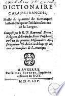 Dictionaire caraibe-françois