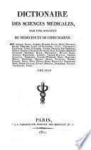 Dictionaire des sciences médicales