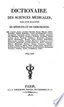 Dictionaire des sciences medicales