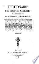 Dictionaire des sciences médicales