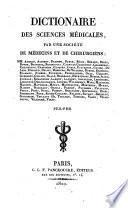 Dictionaire des sciences medicales