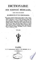 Dictionaire des sciences médicales