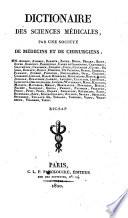 Dictionaire des sciences medicales
