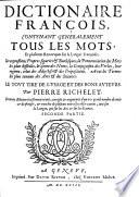 Dictionaire françois0