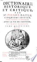 Dictionaire historique et critique
