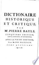 Dictionaire historique et critique