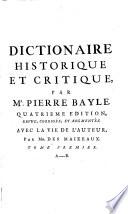 Dictionaire [!] historique et critique