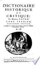 Dictionaire historique et critique
