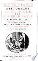 Dictionaire Historique Et Critique