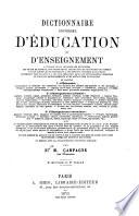 Dictionaire universelde' Education ed d'enseignement