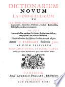 Dictionarium novum Latino-Gallicum
