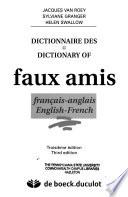 Dictionary of faux amis : English-French