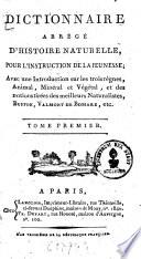 Dictionnaire abrége d'histoire naturelle