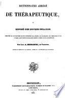 Dictionnaire abrégé de thérapeutique