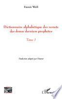 Dictionnaire alphabétique des versets des douze derniers prophètes