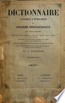 Dictionnaire analogique & etymologique des idiomes meridionaux quis sont parles depuis Nice jusqu'a Bayonne et depuis les Pyrenees jusqu'au centre de la France ...