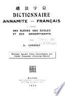 Dictionnaire annamite-française à l'usage des écoles et des annamitisants