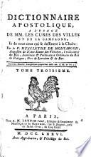 Dictionnaire apostolique, 3