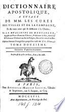 Dictionnaire apostolique. [With] Table générale