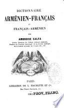 Dictionnaire arménien-français et français-arménien