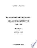 Dictionnaire biographique des ancêtres québécois (1608-1700)