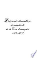 Dictionnaire biographique des magistrats de la Cour des comptes, 1807-2007
