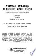 Dictionnaire biographique du mouvement ouvrier français