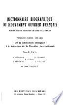 Dictionnaire biographique du mouvement ouvrier français