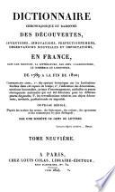 Dictionnaire chronologique et raisonné des découvertes