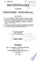 Dictionnaire classique d'histoire naturelle