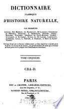 Dictionnaire classique d'histoire naturelle