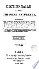 Dictionnaire classique d'histoire naturelle