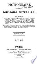 Dictionnaire classique d'histoire naturelle
