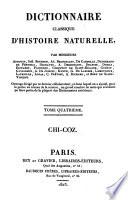 Dictionnaire classique d'histoire naturelle