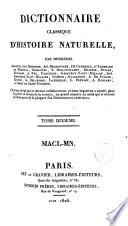 Dictionnaire classique d'histoire naturelle
