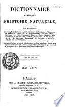 Dictionnaire classique d'histoire naturelle