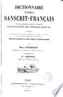 Dictionnaire classique Sanscrit-Français où sont ordonnés...les travaux de Wilson Bopp,Westergaard...Colaborateur L·Lenpol