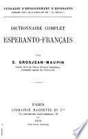 Dictionnaire complet esperanto-français