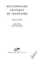 Dictionnaire critique du marxisme
