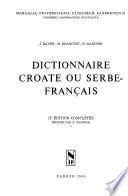 Dictionnaire croate ou serbe-français