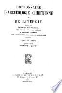 Dictionnaire d'archéologie chrétienne et de liturgie