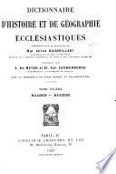 Dictionnaire d'histoire et de géographie ecclésiastiques