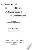 Dictionnaire d'histoire et de géographie ecclésiastiques