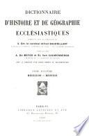 Dictionnaire d'histoire et de géographie ecclésiastiques