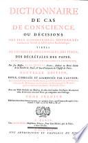 Dictionnaire de cas de conscience
