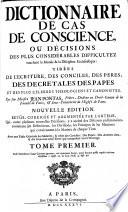 Dictionnaire de cas de conscience