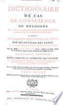 Dictionnaire de cas de conscience